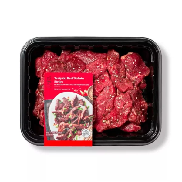 Teriyaki Beef Sirloin Strips – price per lb