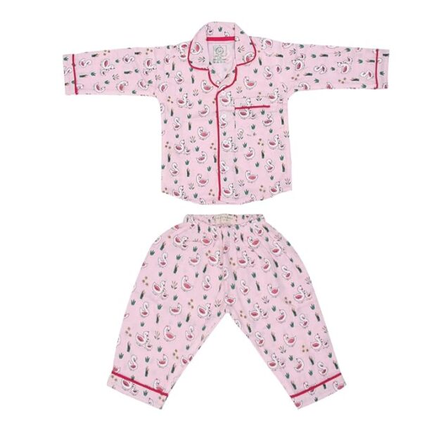 A toddler thing 100% Organic Muslin Full Sleeves Sleepsuit | Top & Pants | Night Suit for Boys & Girls | Sleepwear Baby Products | Pajama Set | Full Cover Dress